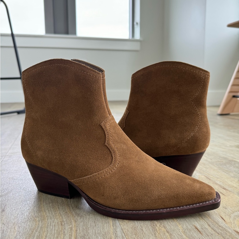 Leather cowboy ankle boots New